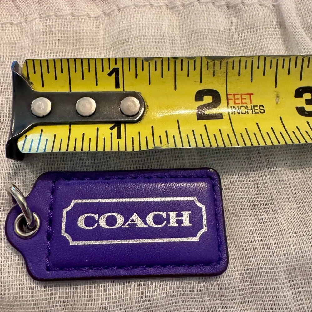 Coach Vibrant Purple Leather Hang Tag - Picture 3 of 3